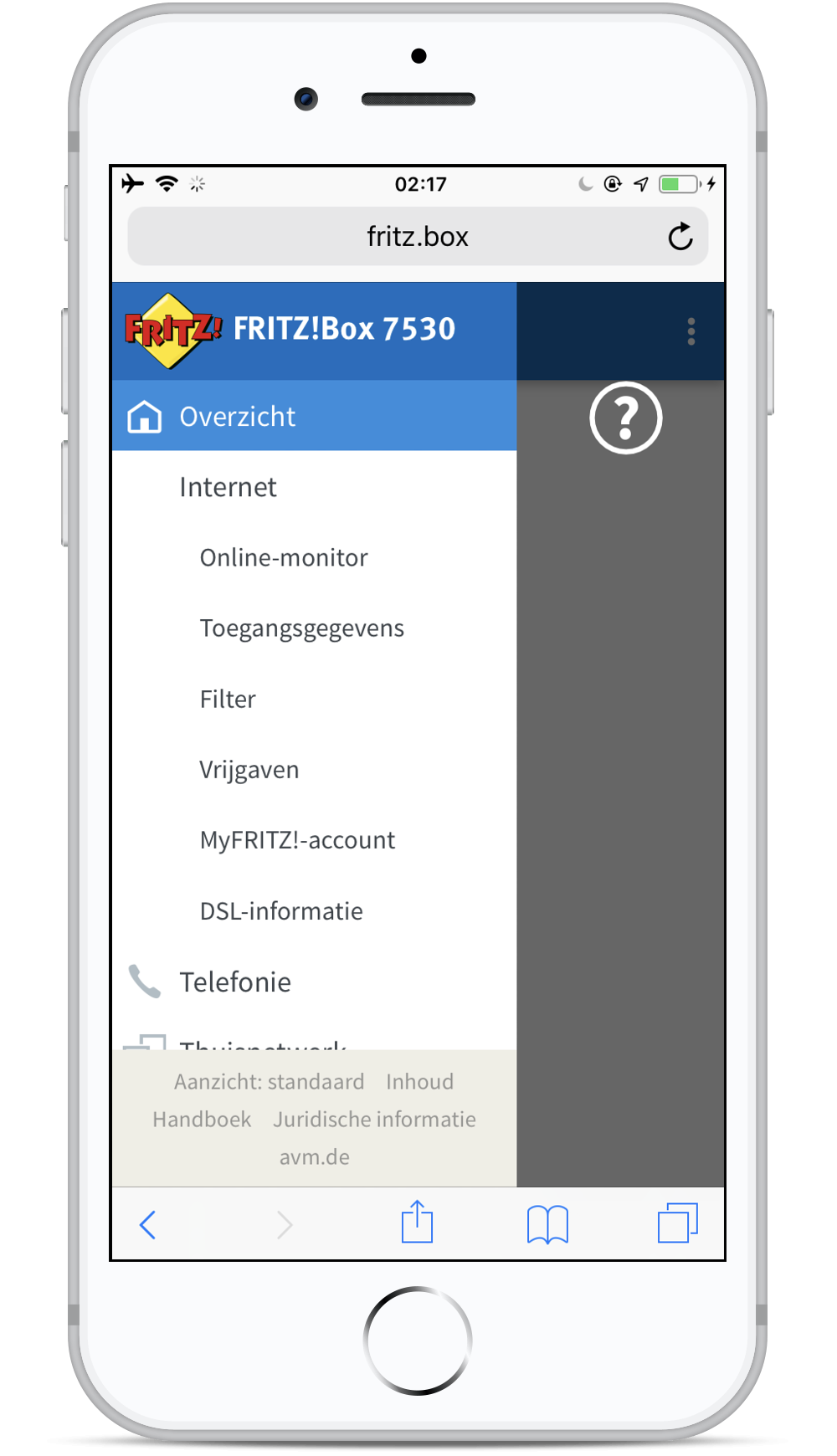 Hoe kan ik mijn FRITZ!Box configureren als ik alleen een smartphone heb